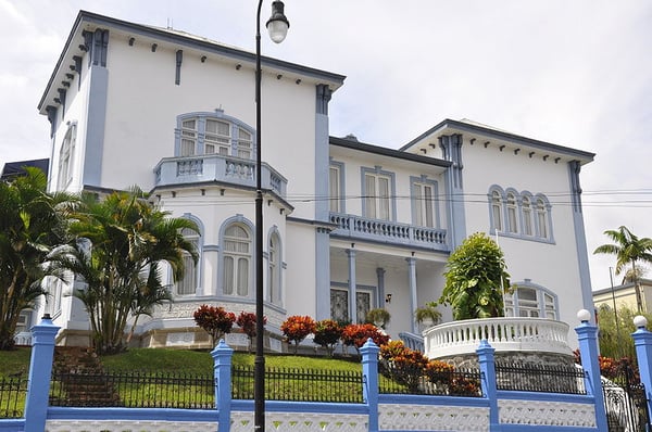 Castillo Azul, an iconic building in Costa Rica